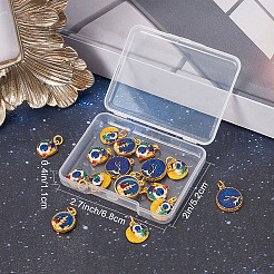20Pcs 4 Style Alloy Enamel Pendants&nbsp;ENAM-SC0003-18