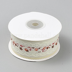 Polyester Lace Trim&nbsp;OCOR-WH0111-35A