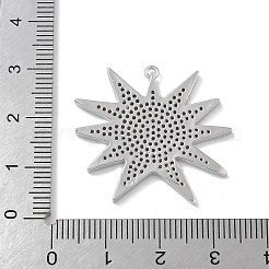 Rack Plating Brass Micro Pave Clear Cubic Zirconia Pendants&nbsp;KK-G515-32P