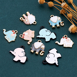 36Pcs 9 Style Alloy Enamel Pendants&nbsp;ENAM-PJ0001-03