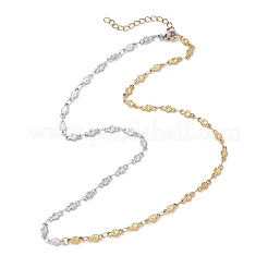 304 Stainless Steel Leaf Flower Chain Necklaces for Women&nbsp;NJEW-JN05585