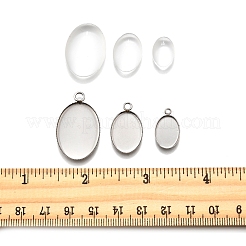 DIY Oval 304 Stainless Steel Pendant Making Kits&nbsp;DIY-FS0008-29
