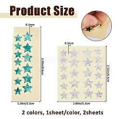 2 Sheets 2 Styles Paper Picture Stickers for Guitar Fingerboard Decoration&nbsp;STIC-FH0001-30