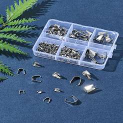 189Pcs 201 Stainless Steel Snap on Bails&nbsp;STAS-FS0001-73