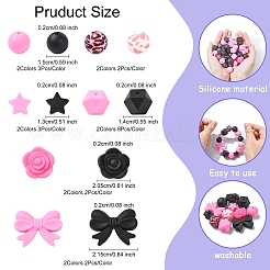 12 Styles Food Grade Eco-Friendly Silicone Beads&nbsp;SIL-YW0001-46