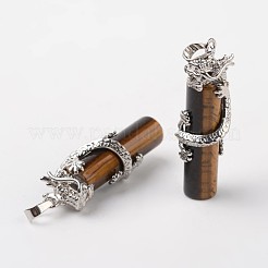 Tube Natural & Synthetic Mixed Stone Pendants&nbsp;G-L455-H