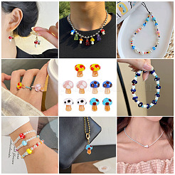 10Pcs Handmade Evil Eye Lampwork Beads&nbsp;LAMP-TA0001-95A