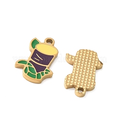 Fruit 304 Stainless Steel Enamel Pendants&nbsp;SA-CBA49D2-11G-03