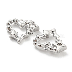 Brass Micro Pave Cubic Zirconia Pendants&nbsp;X-KK-E090-06P