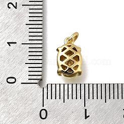 Oval Brass with Glass Charms&nbsp;KK-G525-08G