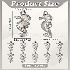 10Pcs 304 Stainless Steel Pendants&nbsp;STAS-LP0003-84