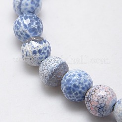 Natural Fire Crackle Agate Beads Strands&nbsp;G-L084-14mm-34