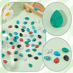 70Pcs 7 Styles Gemstone Cabochons&nbsp;G-AR0006-16A