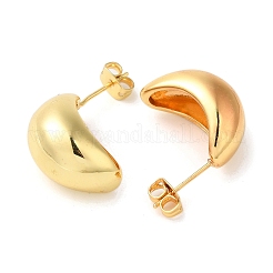 Rack Plating Brass Stud Earrings&nbsp;EJEW-U012-07G