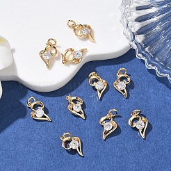 SHEGRACE Brass Micro Pave Cubic Zirconia Pendants&nbsp;XGRQ3D572-497G