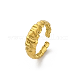 304 Stainless Steel Open Cuff Rings for Women&nbsp;RJEW-M019-34G