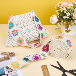 5 Yards Polyester Embroider Ribbon&nbsp;OCOR-MA0001-57A