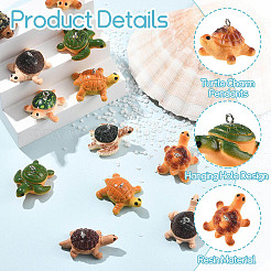 40Pcs 8 Styles Opaque Resin Pendants&nbsp;RESI-CJ0005-45
