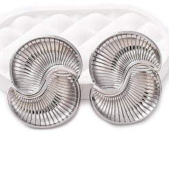 304 Stainless Steel Vortex Spiral Stud Earrings&nbsp;EJEW-C148-01P