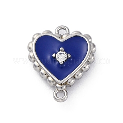 304 Stainless Steel Enamel Heart Connector Charms&nbsp;STAS-M110-04P