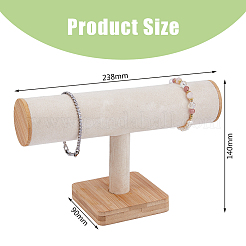 Velvet T Bar Bracelet Display Stands&nbsp;BDIS-WH0003-27