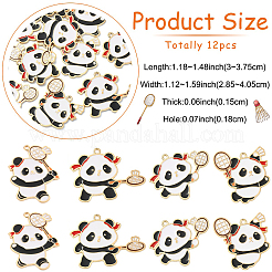 12Pcs 4 Styles Sports Alloy Enamel Pendants&nbsp;ENAM-YW0008-45