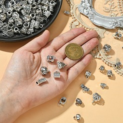 150Pcs 15 Styles Tibetan Style Alloy Spacer Beads&nbsp;TIBE-YW0001-59
