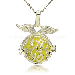 Silver Color Plated Brass Hollow Round Cage Pendants&nbsp;LS-KK-J230-04S