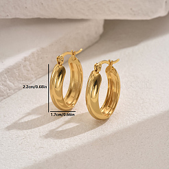 Elegant 201 Stainless Steel Hoop Earrings&nbsp;TG2342-1
