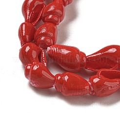 Spray Painted Natural Spiral Shell Beads Strands&nbsp;X1-BSHE-G039-08E