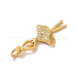 Rack Plating Brass Micro Pave Cubic Zirconia Pendants&nbsp;KK-I688-13G