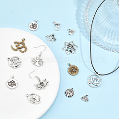 56Pcs 5 Style Chakra Alloy Pendant&nbsp;FIND-CA0006-88