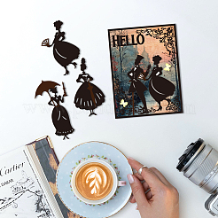 Retro Gentleman & Lady Carbon Steel Cutting Dies Stencils&nbsp;DIY-WH0309-3072