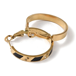 304 Stainless Steel Rhinestone Hoop Earrings for Women&nbsp;EJEW-L283-051G-01