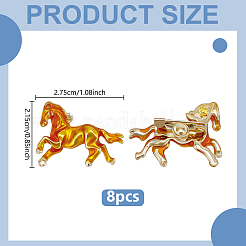 8Pcs Running Horse Enamel Pins&nbsp;JEWB-GA0001-56A