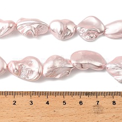 Electroplated Shell Pearl Beads Strands&nbsp;BSHE-A001-01A
