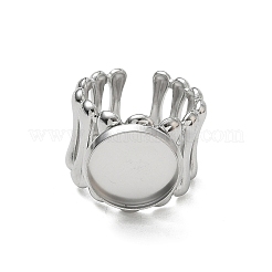 304 Stainless Steel Cuff Ring Components&nbsp;SA-CBA37BC-18D-P