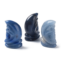 Gemstone Carved Healing Skull Figurines&nbsp;G-H288-04