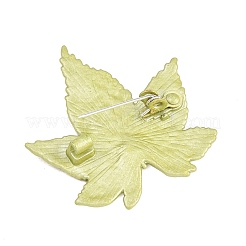 Electroplate Maple Leaf Shape Alloy Lapel Pins for Backpack Clothes&nbsp;JEWB-B037-01H