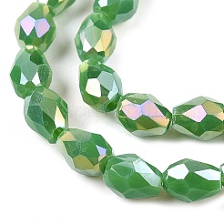 Opaque Solid Color Electroplate Glass Beads Strands&nbsp;EGLA-N013-P4mm-B04