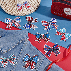 9Pcs Polyester Embroidery Sew on Ornament Accessories&nbsp;PATC-WH0008-257