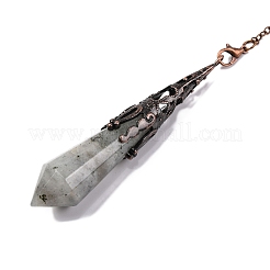 Natural & Synthetic Gemstone Pointed Dowsing Pendulum Big Pendants&nbsp;G-H285-06R-A