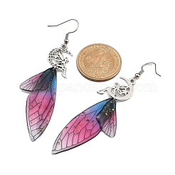 316 Surgical Stainless Steel Wing Dangle Earrings&nbsp;EJEW-TA00586