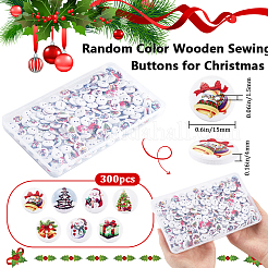 300Pcs Holiday Buttons&nbsp;BUTT-SP0001-01
