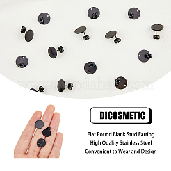 40Pcs 304 Stainless Steel Stud Earring Findings&nbsp;STAS-DC0011-80