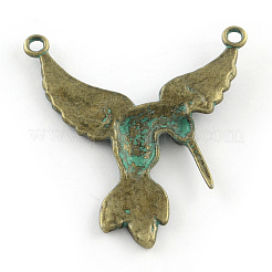Hummingbird Charm Zinc Alloy Pendants&nbsp;X-PALLOY-R065-115-FF