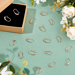 40Pcs Brass Earring Hooks&nbsp;KK-FH0007-64G