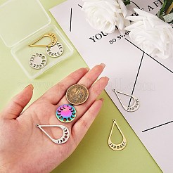 12Pcs 6 Style 201 Stainless Steel Pendants&nbsp;STAS-SZ0002-37