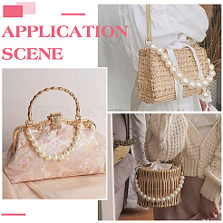 2Pcs Acrylic Imitation Pearl Round Beaded Bag Handles&nbsp;HJEW-PH02590