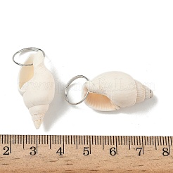 Natural Spiral Shell Pendants&nbsp;SHEL-K006-68B